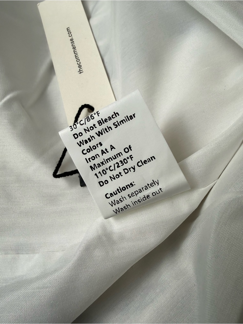 Commense Black Off White Linen Blend Maxi Dress Open Back Medium NWT - Picture 11 of 11